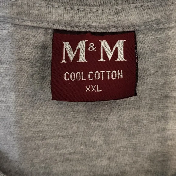 M&M Men's Gray Cool Cotton Skull Graphic Short Sleeve T-Shirt Size 2XL EUC - Picture 4 of 7